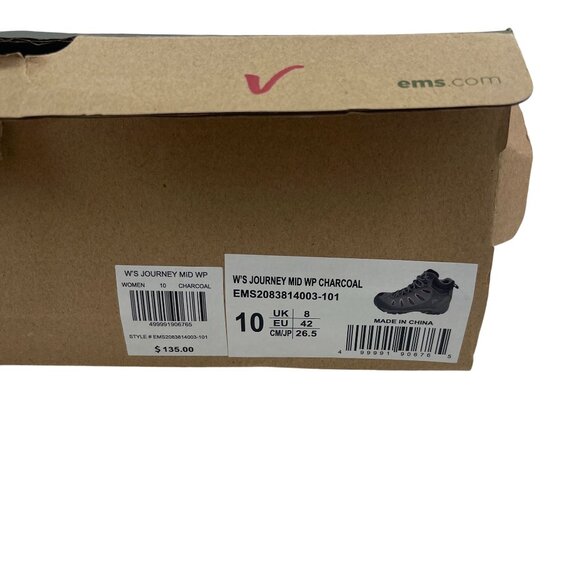 Womens Eastern Mountain Sports Journey Mid WP Charcoal Hiking Boots Size 10 US O - Picture 2 of 7